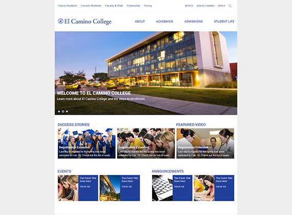El Camino College Website Redesign